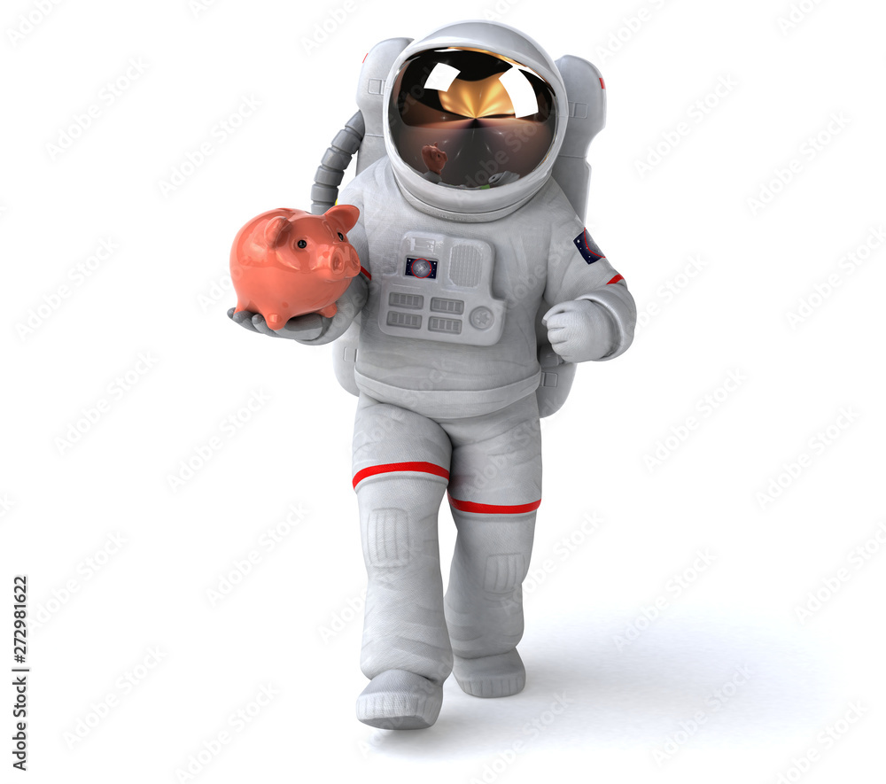 Fun astronaut - 3D Illustration Fun astronaut - 3D Illustration