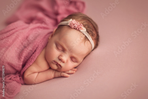 Beautiful newborn baby girl