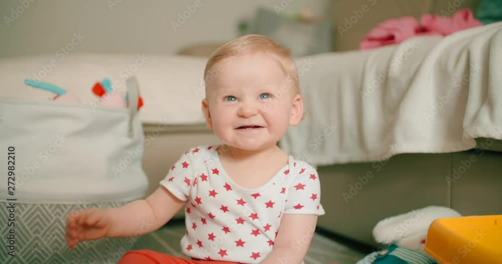 Little Adorable Baby Girl Smiling Little Adorable Baby Girl Smiling