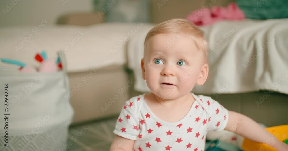 Curious adorable little baby girl Curious adorable little baby girl