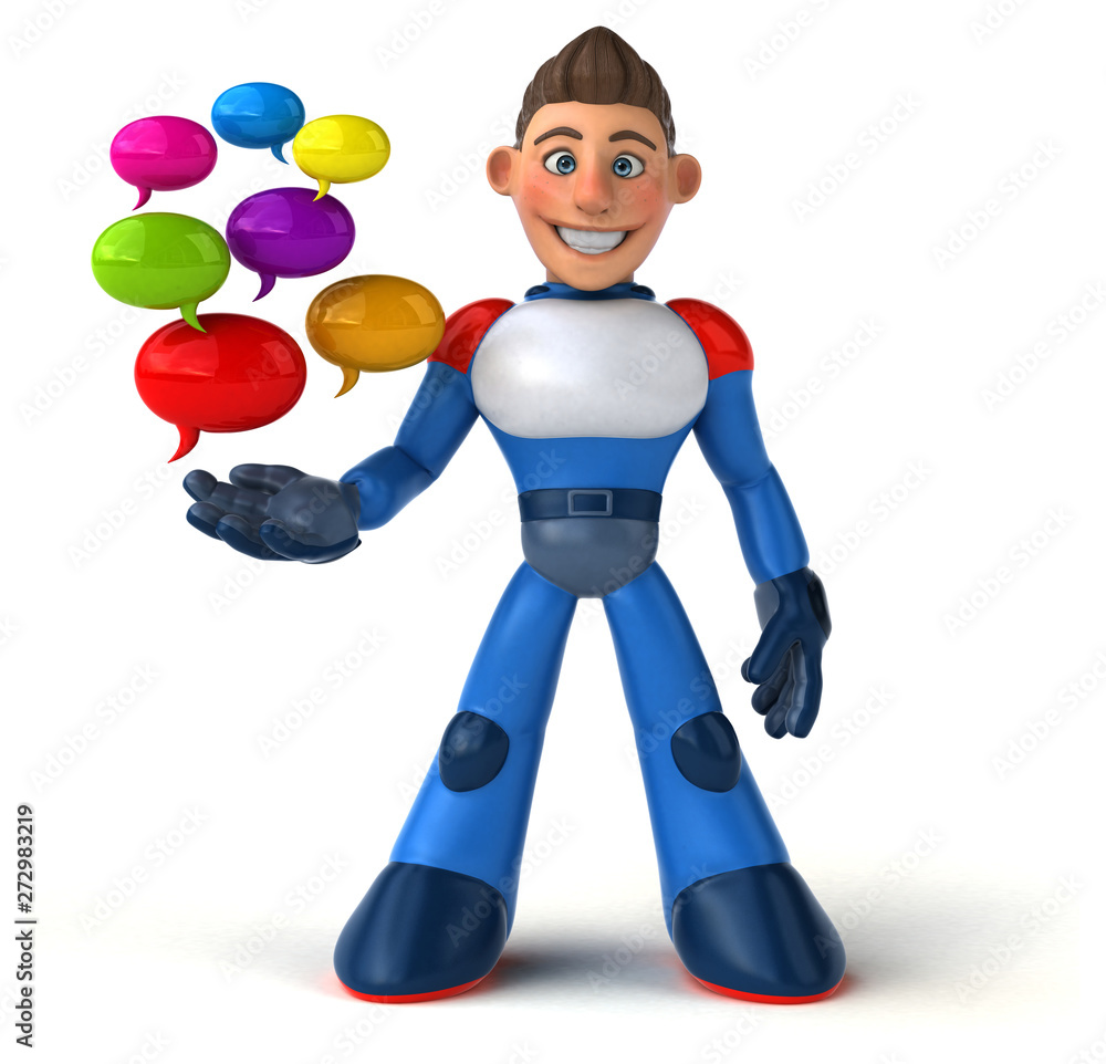 Super modern superhero - 3D Illustration Super modern superhero - 3D Illustration