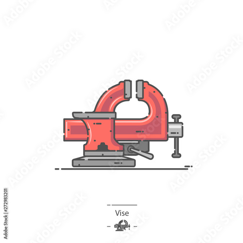 Red Vise - Line color icon