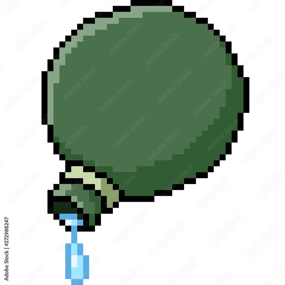 Fototapeta premium vector pixel art water flask