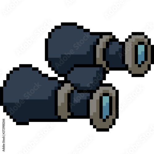 vector pixel art binocular