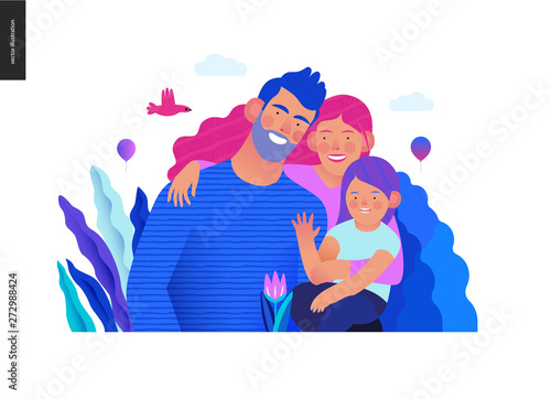 Medical insurance template - a happy family
