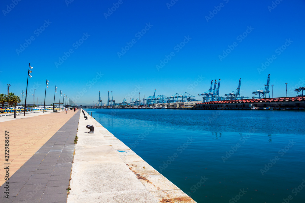 Port of Algeciras, one of the largest ports in Europe and the world, Algeciras, Province of Cadiz, Andalusia Spain