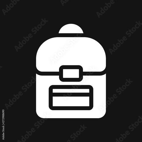 Backpack solid icon. Luggage symbol design, designed for web and app. Eps 10