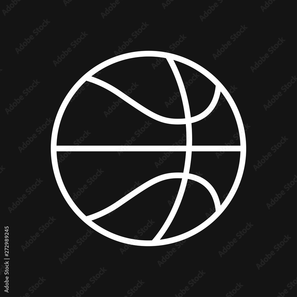 Fototapeta Sport ball icon. Flat vector illustration isolated on background