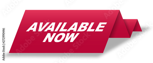 red vector banner available now