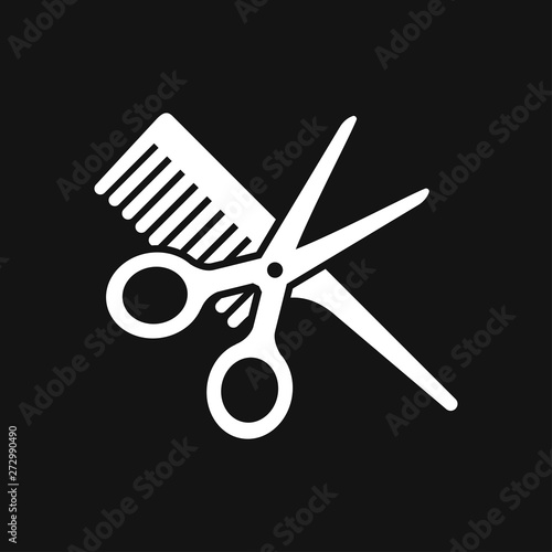 Barber icon vector, for web and mobile, salon hair dryer, hair curler.