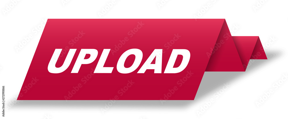 red vector banner upload