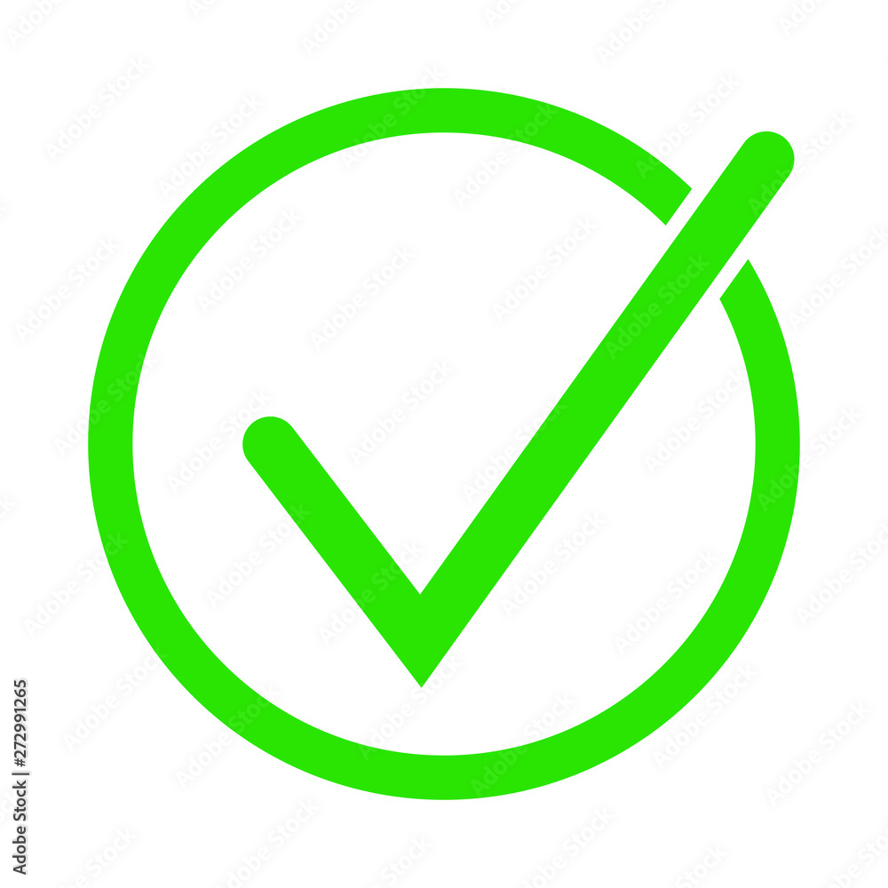 Tick icon vector symbol checkmark isolated on white background Tick icon vector symbol checkmark isolated on white background