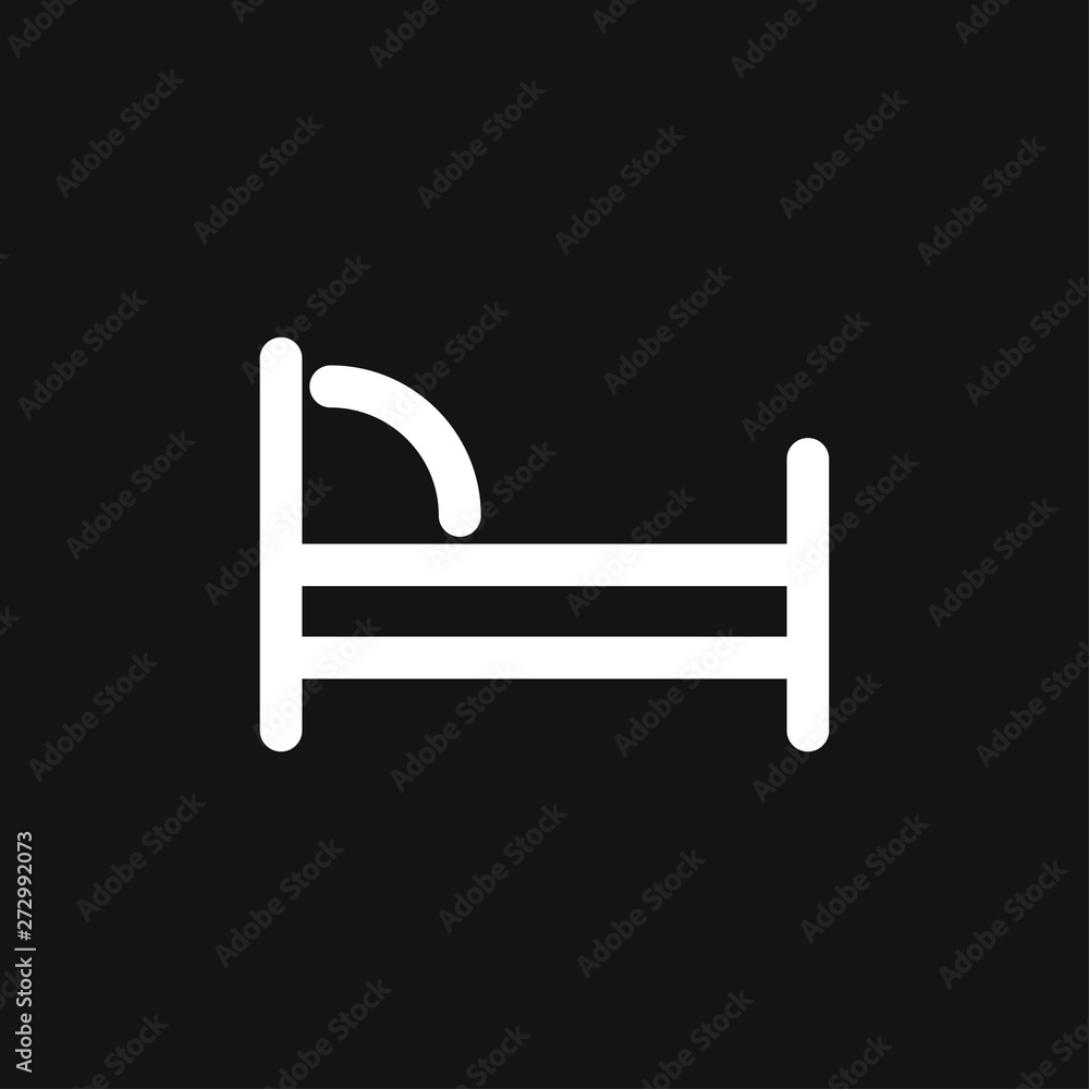 Bed icon vector, flat symbol on background. Bed icon vector, flat symbol on background.