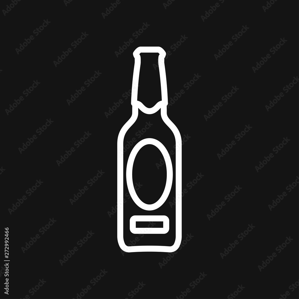 Beer bottle icon vector illustration for web and apps. Beer bottle icon vector illustration for web and apps.