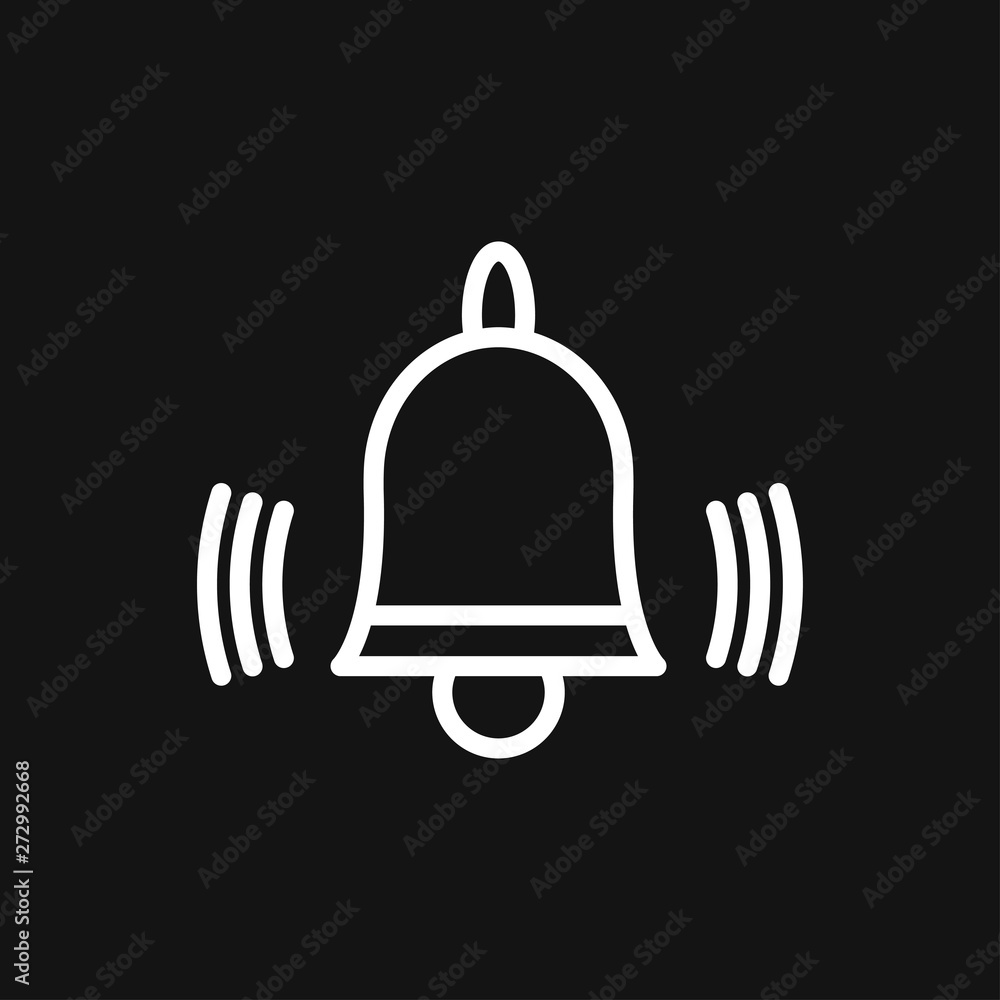 Bell Icon vector in trendy flat style isolated on background.