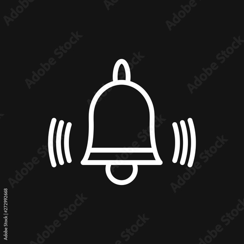 Bell Icon vector in trendy flat style isolated on background.