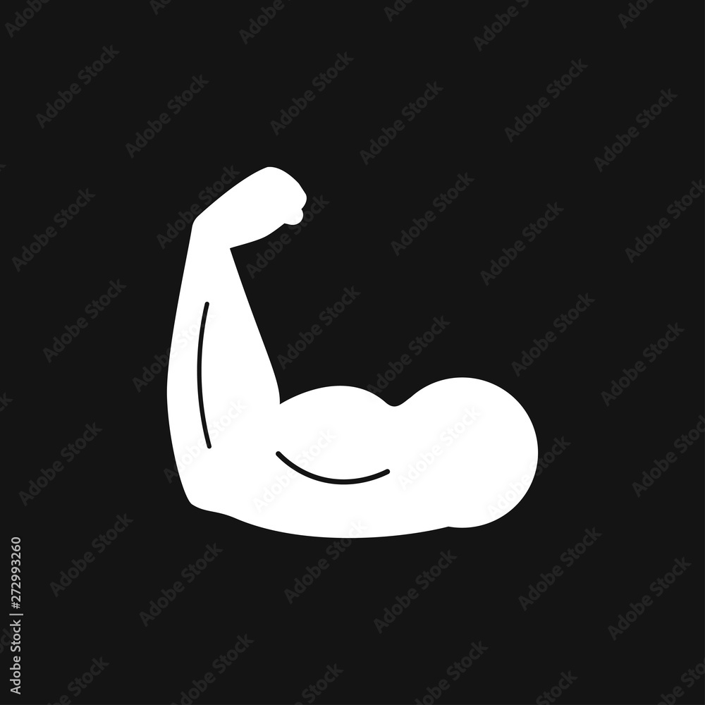 Biceps icon, muscle strength or power vector icon Biceps icon, muscle strength or power vector icon