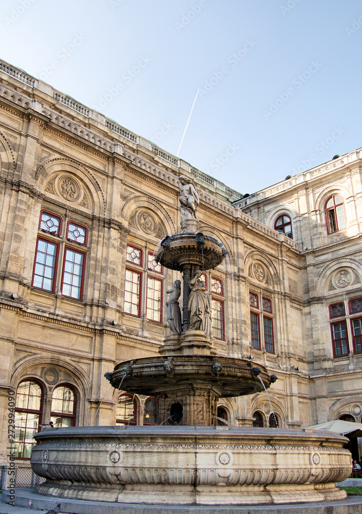 Austria Vienna Opernbrunnen fountain