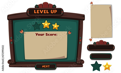 Set of UI elements for 2D games and apps-part 7