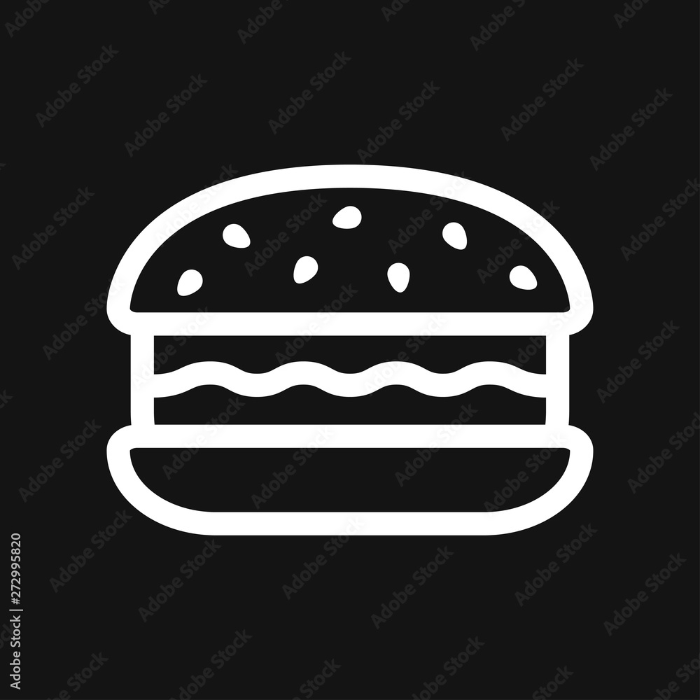 Burger icon vector of fast food set for UI and UX, website or mobile application Burger icon vector of fast food set for UI and UX, website or mobile application