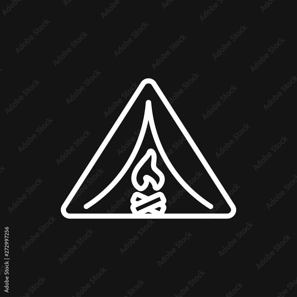 Fototapeta premium Vector camping icon to use for web and mobile UI, camping elements