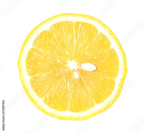 lemon slice on a white background.