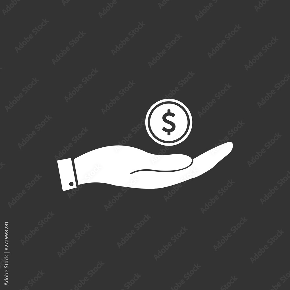 money in hand icon, money in hand symbol vector money in hand icon, money in hand symbol vector