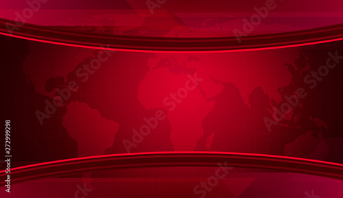 Fotografija Beautiful and Graphical News or Headline Studio Environment in Red
