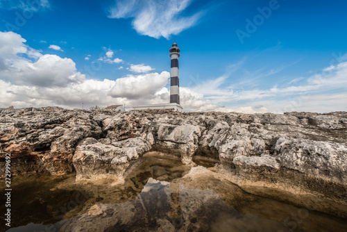 Artrutx Lighthouse in Minorca, Spain.