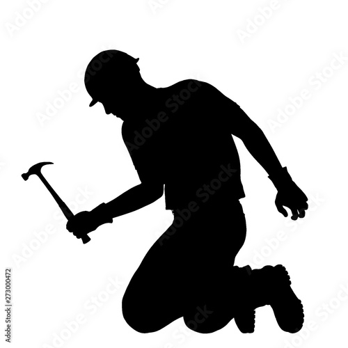 CONSTRUCTION WORKER HAMMERING