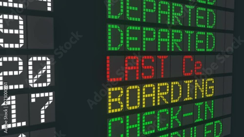 Last call airport table status change, international flight departures schedule