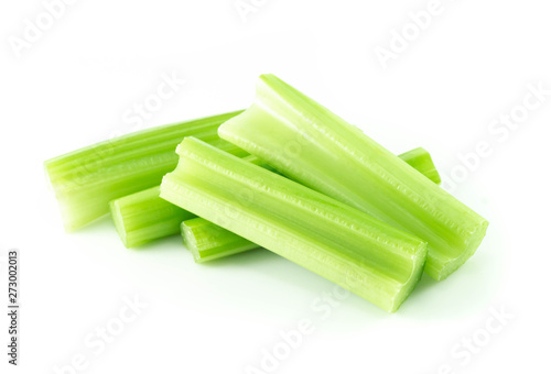 Fresh celery vegetable isolated on white background, food for health
