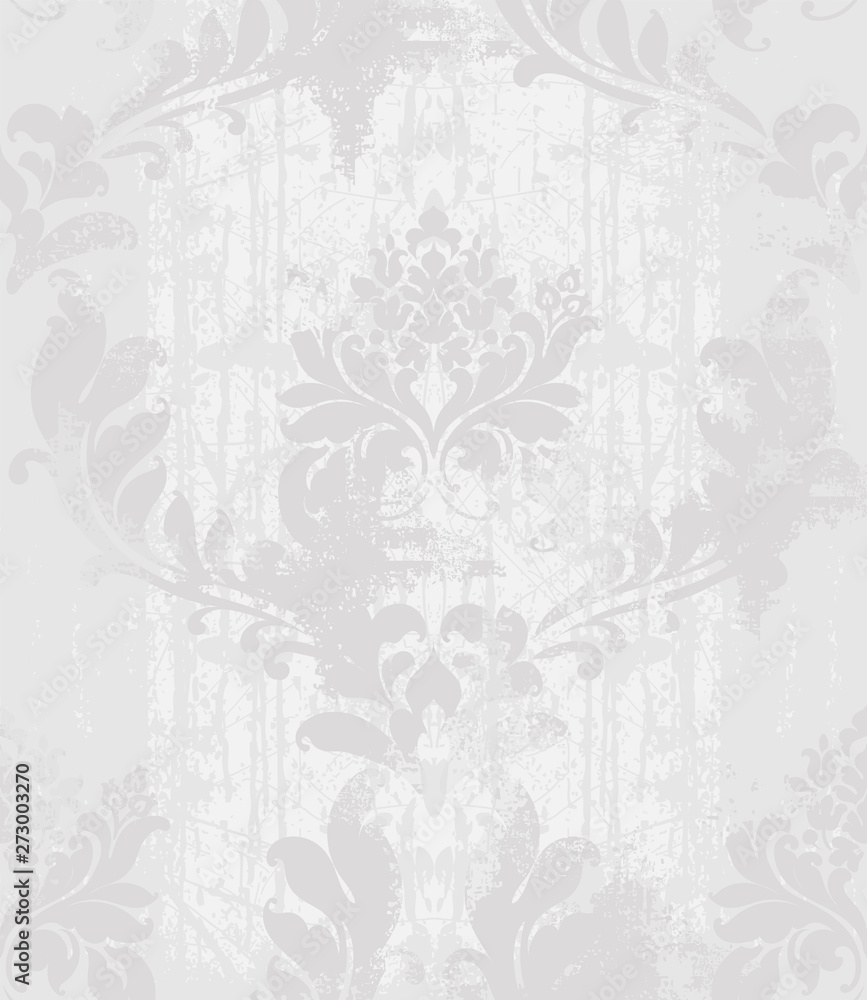 Fototapeta premium Vintage Ornament pattern Vector. Baroque rococo texture luxury design. Royal textile decors. Old painted backgrounds