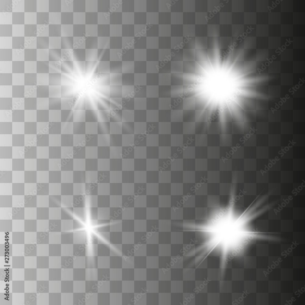 Set of glowing lights effects Set of glowing lights effects