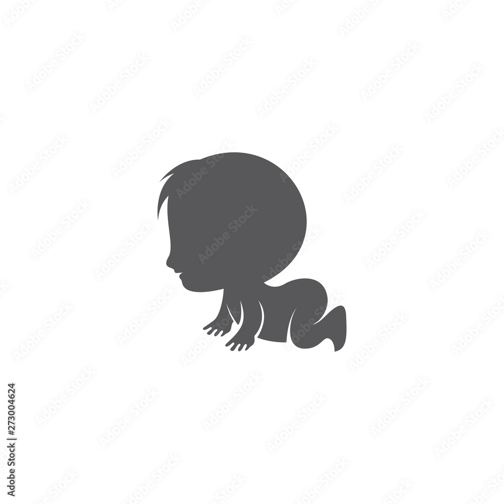 Baby logo vector icon