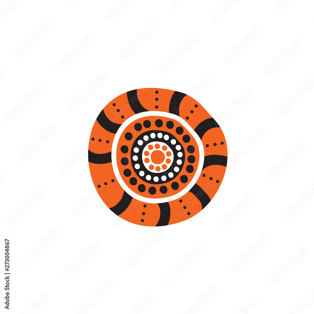Aboriginal art dots painting icon logo design vector template Aboriginal art dots painting icon logo design vector template