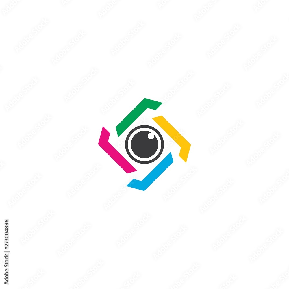 Camera logo template vector icon illustation Camera logo template vector icon illustation