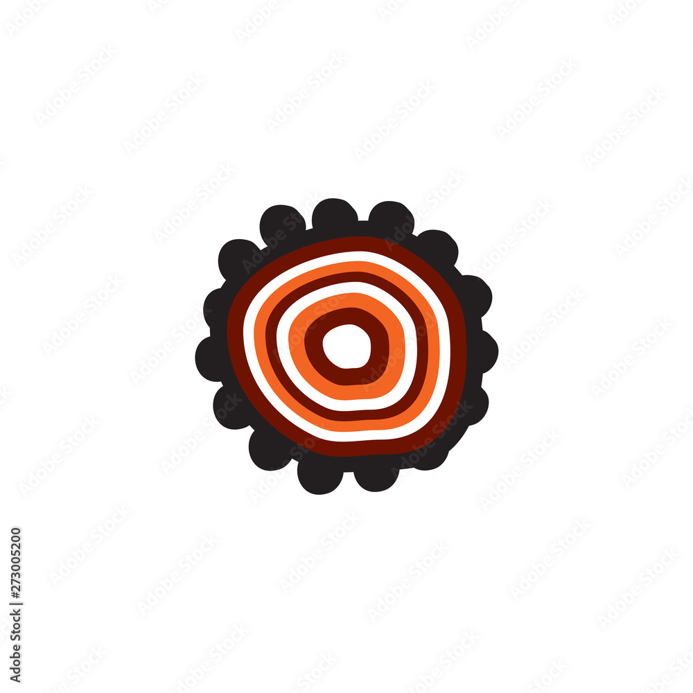 Aboriginal art dots painting icon logo design vector template Aboriginal art dots painting icon logo design vector template