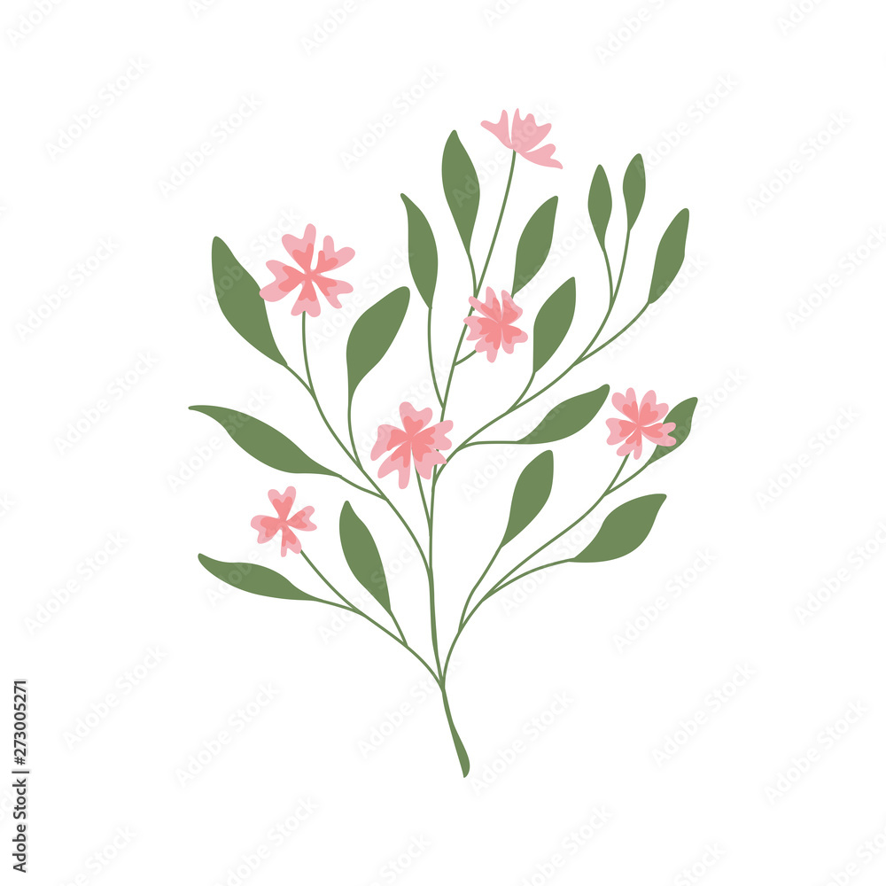Vector of Pink flowers for background. 