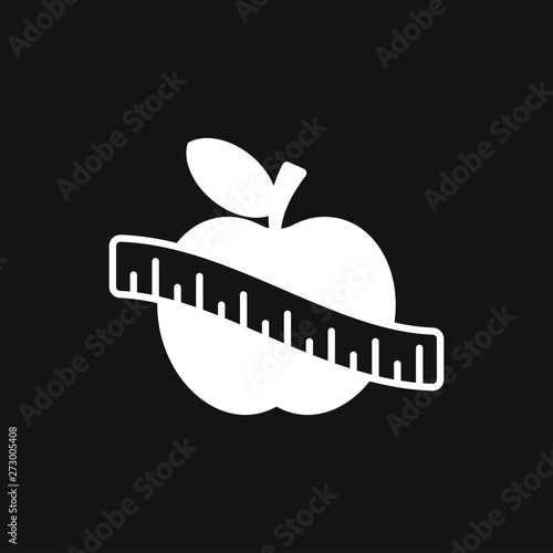 Dietary vector icon, food dietary labels isolated on background