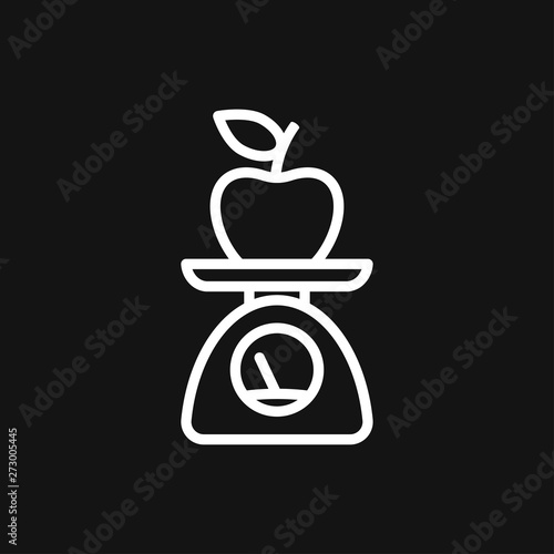 Dietary vector icon, food dietary labels isolated on background