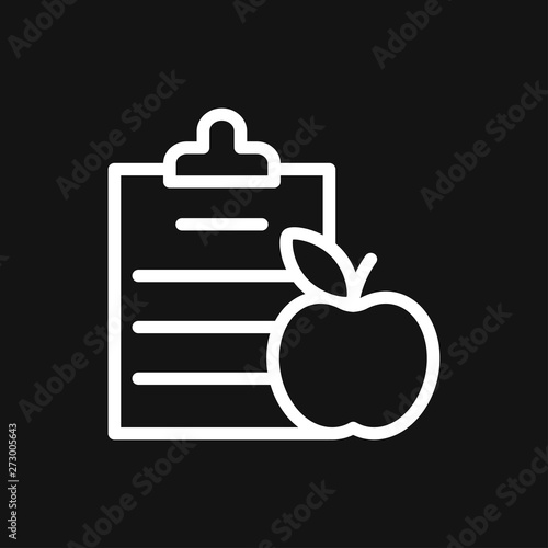 Dietary vector icon, food dietary labels isolated on background
