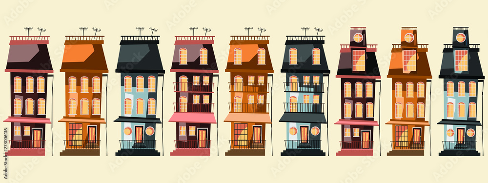 building set for city vector illustration building set for city vector illustration