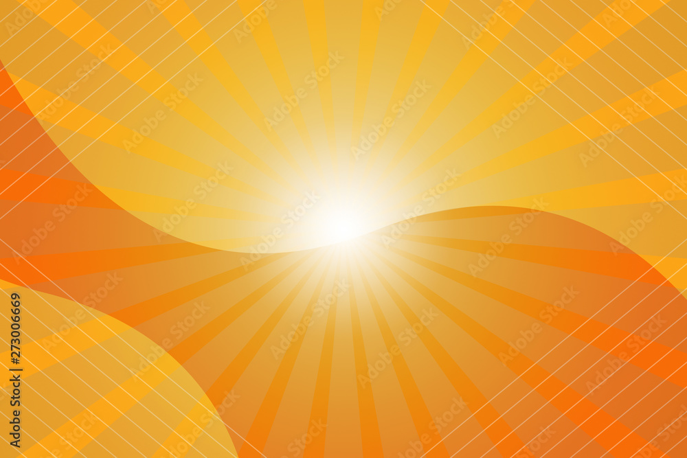 Obraz premium abstract, orange, illustration, light, yellow, design, graphic, wallpaper, backdrop, sun, christmas, decoration, red, color, star, bright, pattern, backgrounds, art, banner, holiday, summer, gold