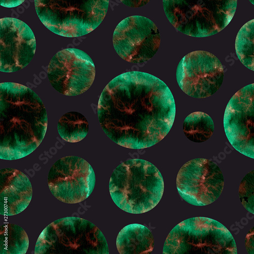 seamless background with green globes