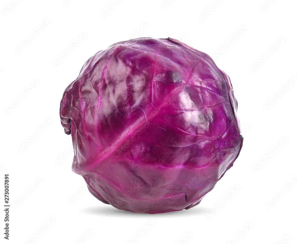 Purple cabbage isolated on white background Purple cabbage isolated on white background