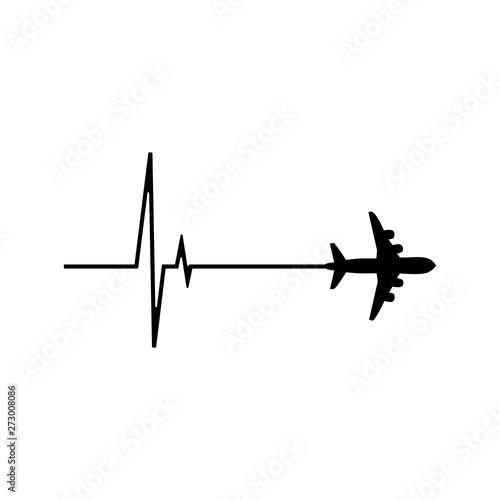 Heartbeat whith airplane. v...