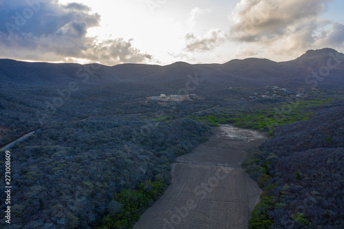 Aerial view in direction Christoffel Park on the western side of  Curaçao/Caribbean /Dutch Antilles photo