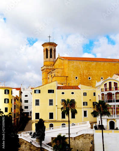View on Plaza de Espana, Mahon, Menorca © zhekos
