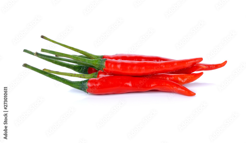 red hot chili pepper isolated on a white background red hot chili pepper isolated on a white background
